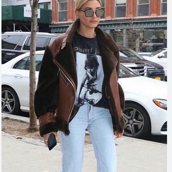 Brown Leather and Fur Women's Jacket - Picture 7 of 8